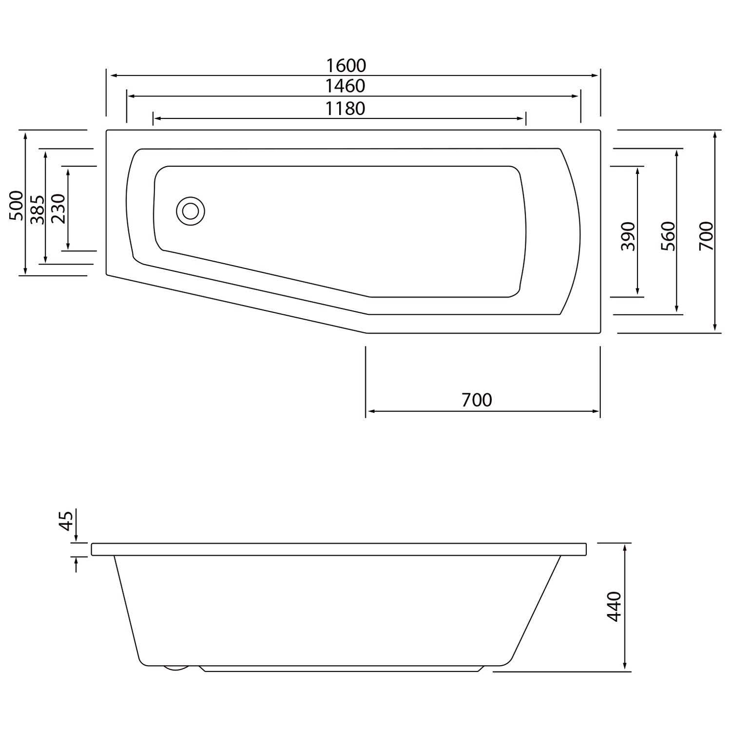 vana 160x70 OPAVA pravá